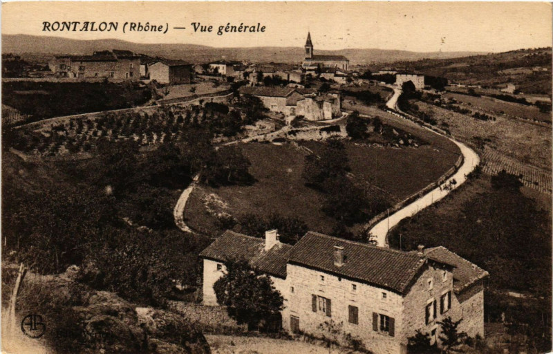 Carte postale ancienne Rontalon - Vue générale à Rontalon