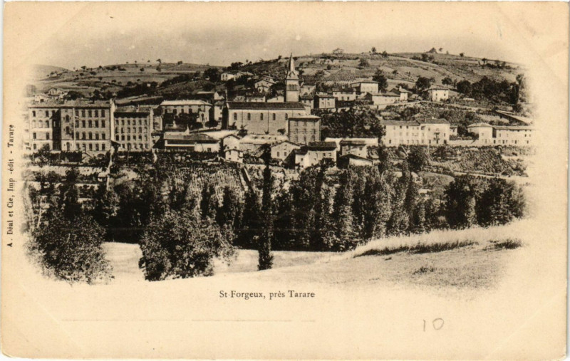Carte postale ancienne Saint-Forgeux - Vue - pres Tarare à Saint-Forgeux