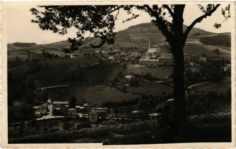 Carte postale ancienne Saint-Vincent-de-Reins - La Casse-FROIDe et le Bourg à Saint-Vincent-de-Reins