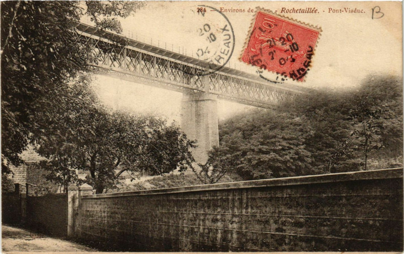 Carte postale ancienne Rochetaillee - Pont-Viaduc - Env. de Lyon à Lyon