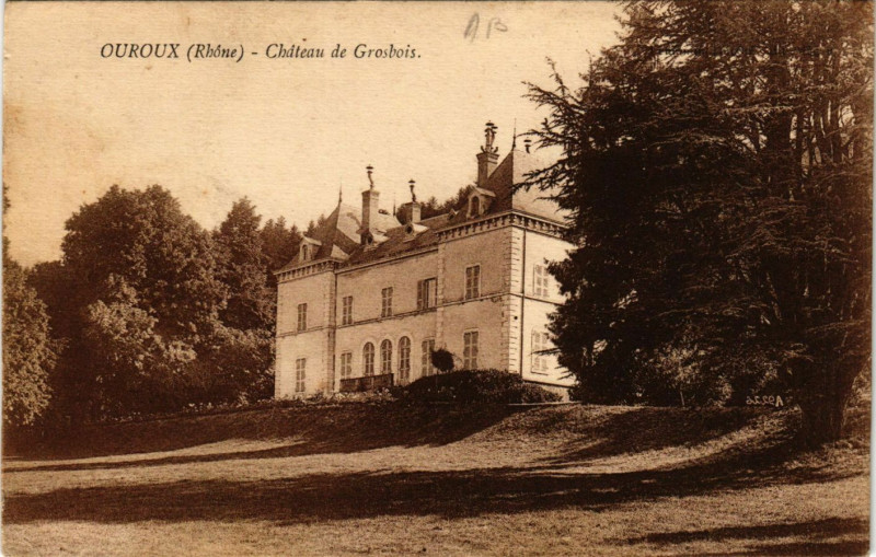Carte postale ancienne Ouroux - Chateau de Grosbois