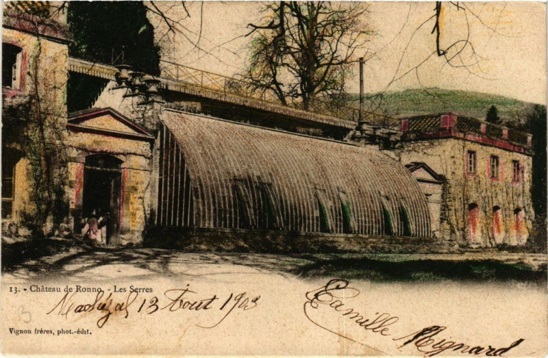 Carte postale ancienne Ronno - Chateau de Ronno - Les Serres à Ronno