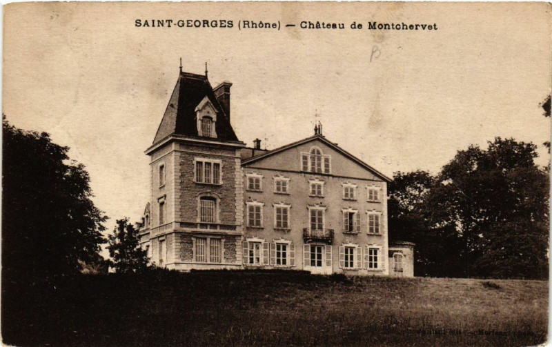 Carte postale ancienne Saint-Georges-de-Reneins - Chateau de Montchervet à Saint-Georges-de-Reneins