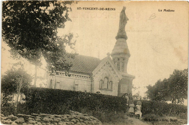 Carte postale ancienne Saint-Vincent-de-Reins - La Madone à Saint-Vincent-de-Reins