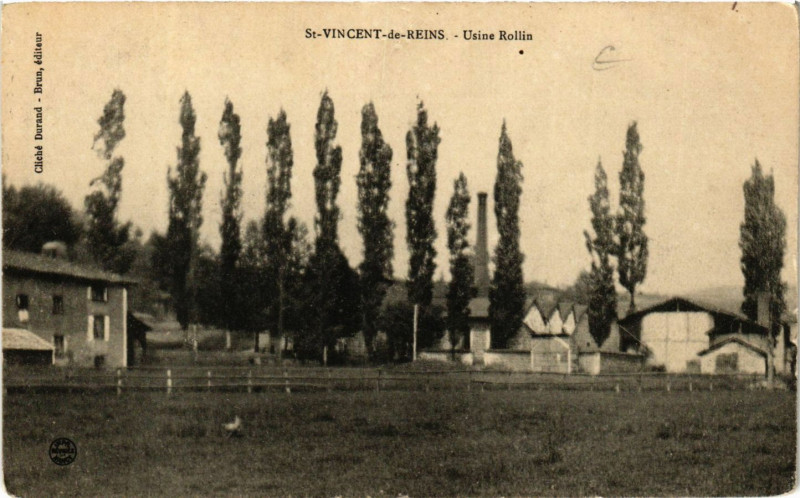 Carte postale ancienne Saint-Vincent-de-Reins - Usine Rollin à Saint-Vincent-de-Reins