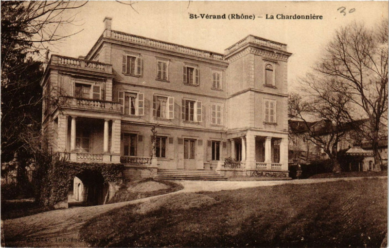 Carte postale ancienne Saint-Verand - La Chardonniere à Saint-Vérand