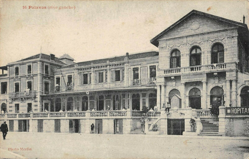 Carte postale ancienne Palavas Rive Gauche Hopital