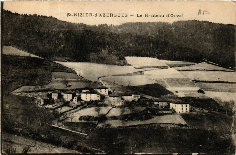 Carte postale ancienne Saint-Nizier-d'Azergues - La Hameau d'Orval à Saint-Nizier-d'Azergues