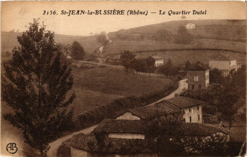 Carte postale ancienne Saint-Jean-la-Bussiere - La quartier Dutel à Saint-Jean-la-Bussière