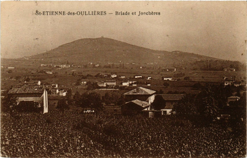 Carte postale ancienne Saint-Etienne-des-Oullieres - Briade et Joncheres à Saint-Étienne-des-Oullières