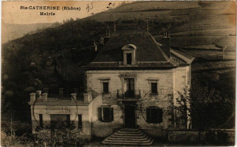 Carte postale ancienne Sainte-Catherine - Mairie à Sainte-Catherine