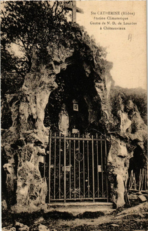 Carte postale ancienne Sainte-Catherine - Station Climaterique Grotte de Lourdes à Sainte-Catherine