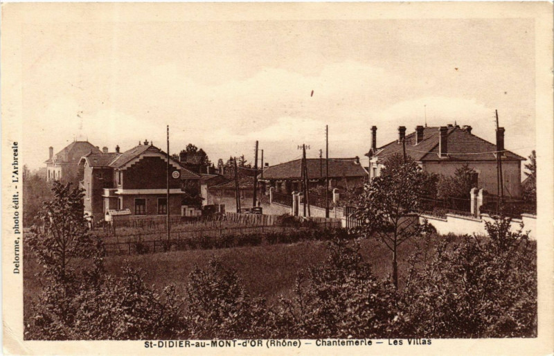 Carte postale ancienne Saint-Didier-au-Mont-d'Or - Chantemerle Les Villas à Saint-Didier-au-Mont-d'Or