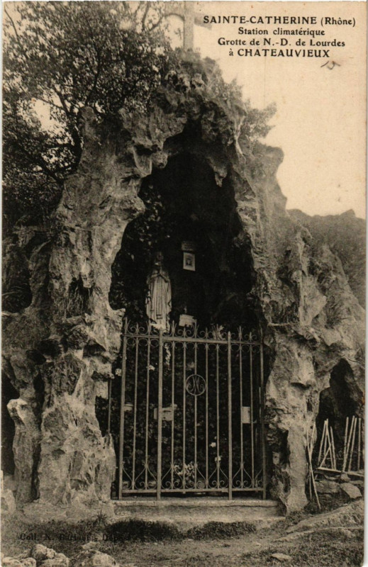 Carte postale ancienne Sainte-Catherine - Station Climaterique Grotte de Lourdes à Sainte-Catherine