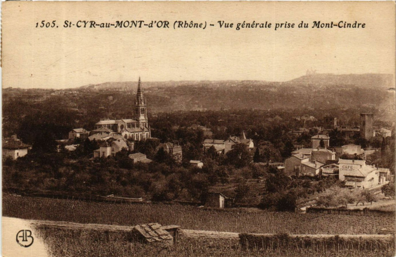 Carte postale ancienne Saint-Cyr-au-Mont-d'Or - Vue générale prise du Mont-Cindre à Saint-Cyr-au-Mont-d'Or