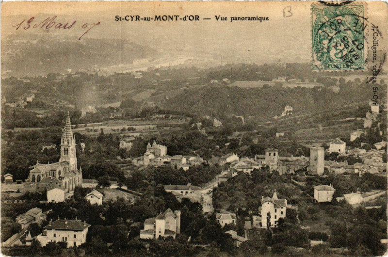 Carte postale ancienne Saint-Cyr-au-Mont-d'Or - Vue panoramique à Saint-Cyr-au-Mont-d'Or