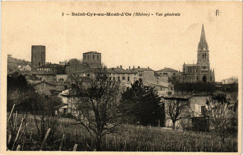 Carte postale ancienne Saint-Cyr-au-Mont-d'Or - Vue générale à Saint-Cyr-au-Mont-d'Or