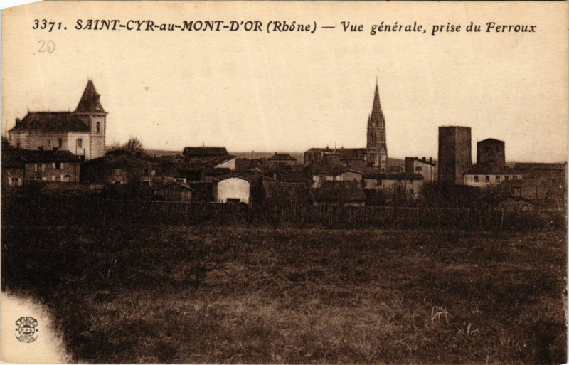 Carte postale ancienne Saint-Cyr-au-Mont-d'Or - Vue générale prise du Ferroux à Saint-Cyr-au-Mont-d'Or