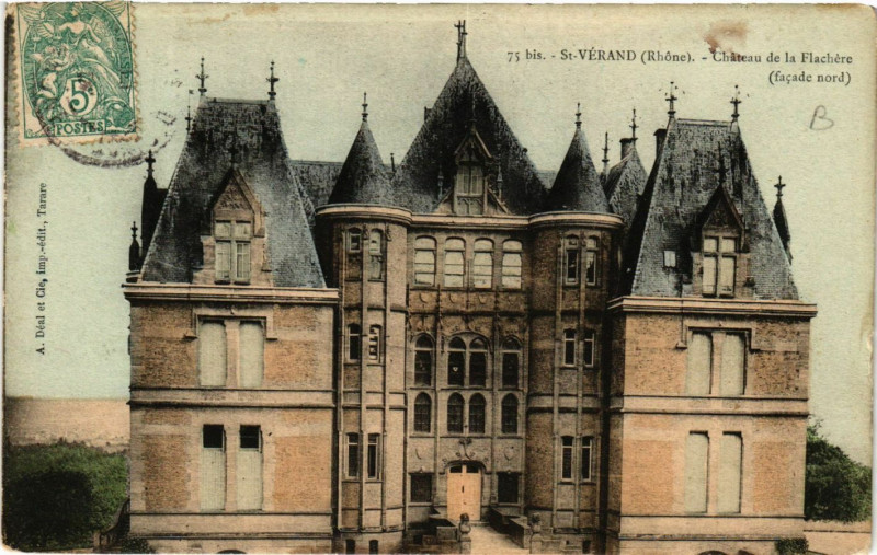 Carte postale ancienne Saint-Verand - Chateau de la Flachere à Saint-Vérand