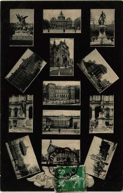 Carte postale ancienne Saint-Etienne Souvenir à Saint-Étienne