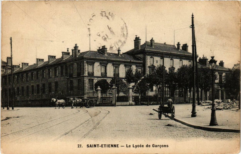 Carte postale ancienne Saint-Etienne Le Lycée de Garcons à Saint-Étienne