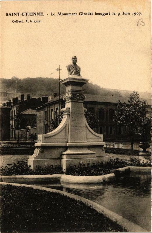 Carte postale ancienne Saint-Etienne Le Monument Girodet à Saint-Étienne