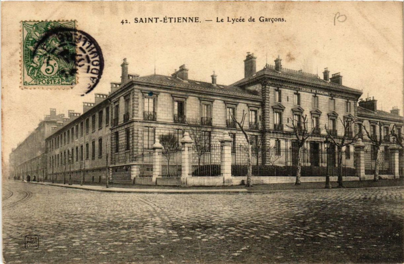 Carte postale ancienne Saint-Etienne Le Lycée de Garcons à Saint-Étienne