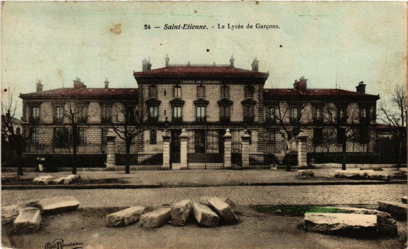 Carte postale ancienne Saint-Etienne Le Lycée de Garcons à Saint-Étienne