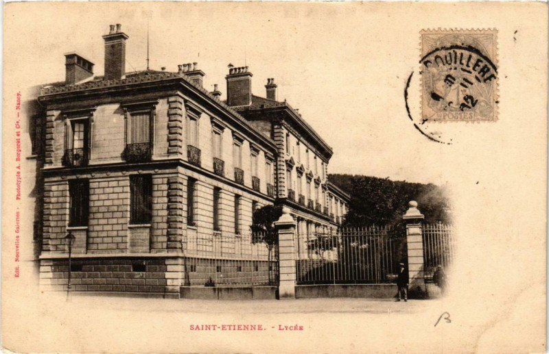 Carte postale ancienne Saint-Etienne Lycée à Saint-Étienne