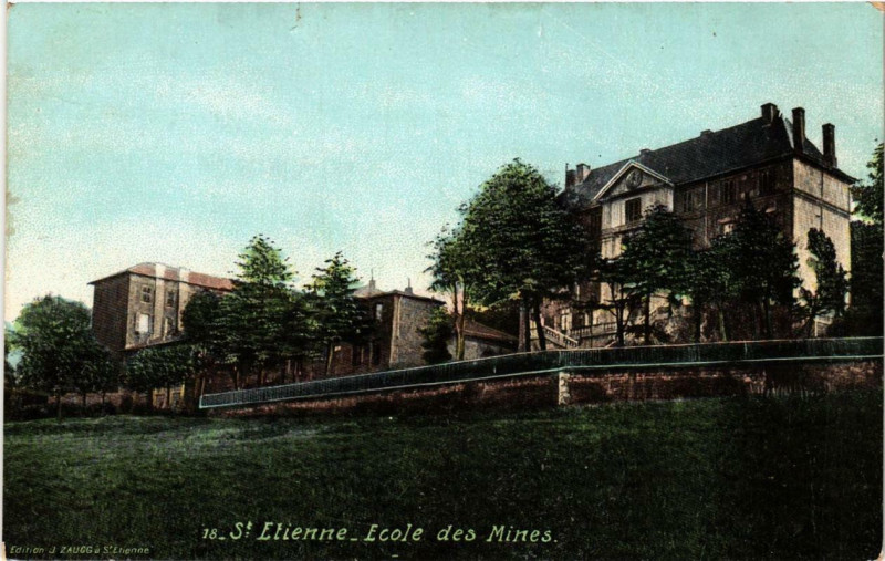 Carte postale ancienne Saint-Etienne Ecole des Mines à Saint-Étienne