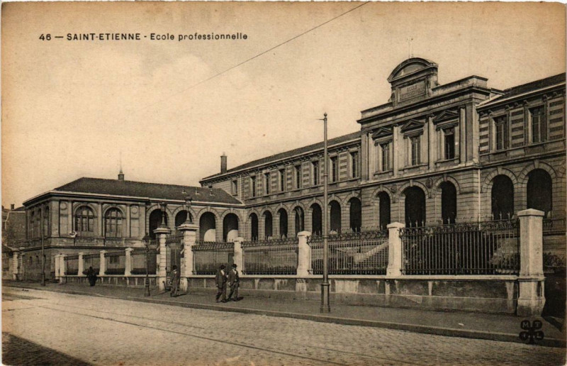 Carte postale ancienne Saint-Etienne Ecole Professionnelle à Saint-Étienne