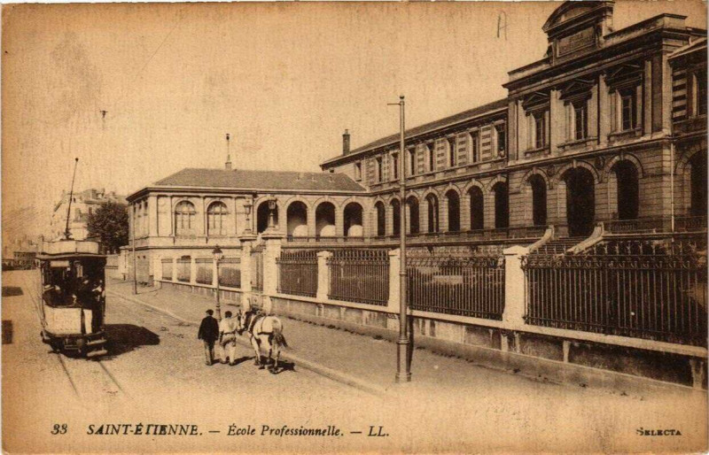Carte postale ancienne Saint-Etienne Ecole Professionnelle à Saint-Étienne