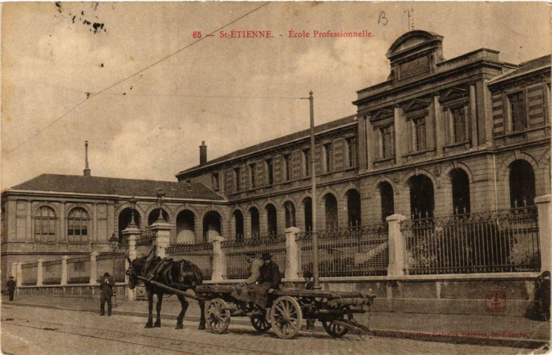 Carte postale ancienne Saint-Etienne Ecole Professionnelle à Saint-Étienne