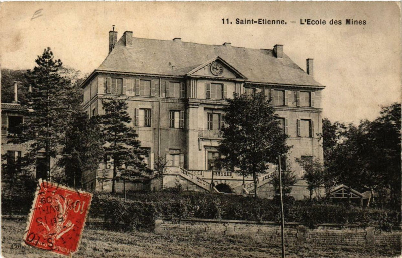 Carte postale ancienne Saint-Etienne Ecole des Mines à Saint-Étienne
