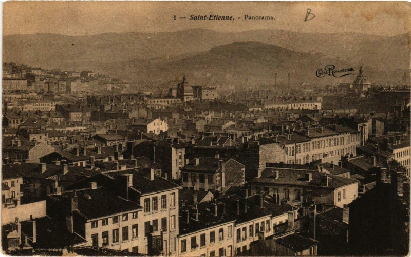 Carte postale ancienne Saint-Etienne Panorama à Saint-Étienne
