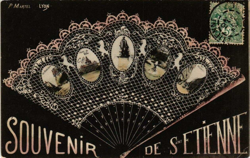 Carte postale ancienne Souvenir de Saint-Etienne à Saint-Étienne