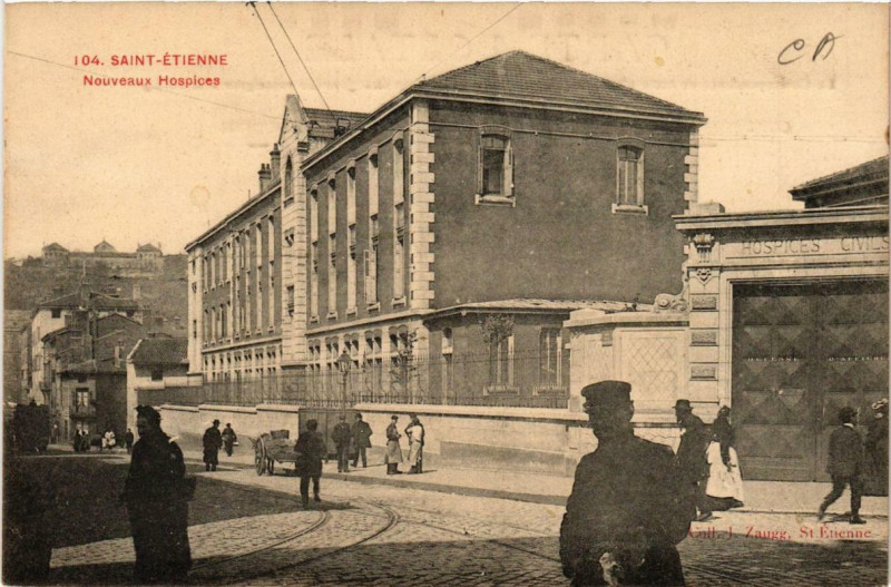 Carte postale ancienne Saint-Etienne Nouveaux Hospices à Saint-Étienne