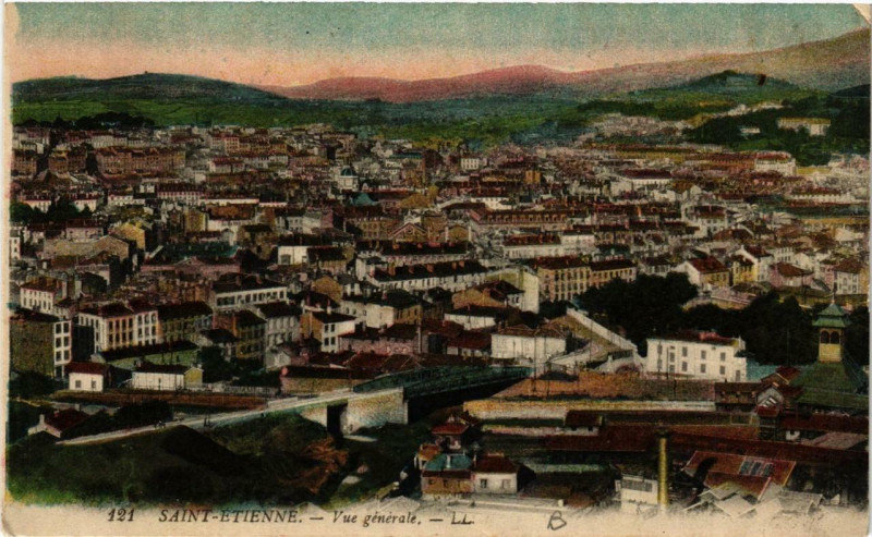 Carte postale ancienne Saint-Etienne Vue générale à Saint-Étienne