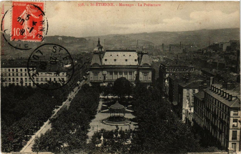 Carte postale ancienne Saint-Etienne Marengo. La Préfecture à Saint-Étienne