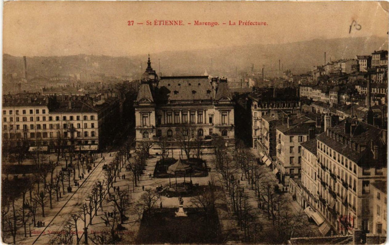 Carte postale ancienne Saint-Etienne Marengo. La Préfecture à Saint-Étienne