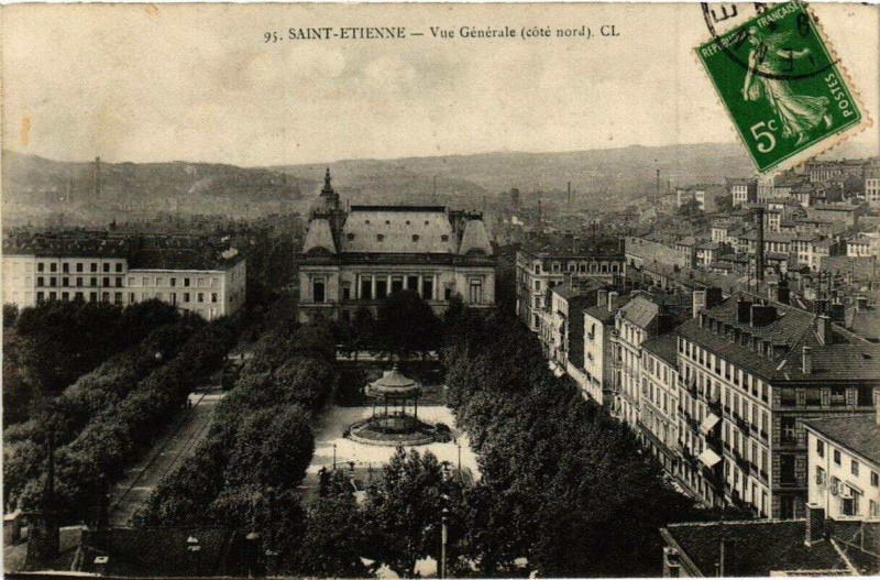 Carte postale ancienne Saint-Etienne Vue générale à Saint-Étienne