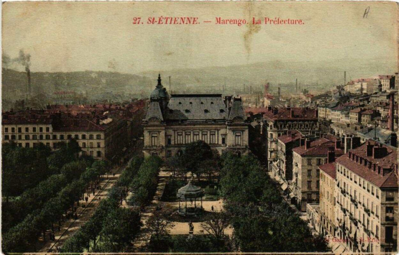 Carte postale ancienne Saint-Etienne Marengo. La Préfecture à Saint-Étienne