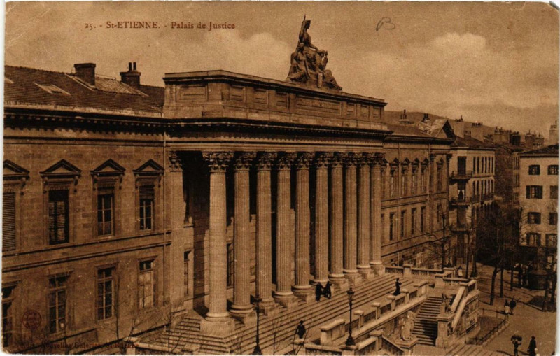 Carte postale ancienne Saint-Etienne Palais de Justice à Saint-Étienne