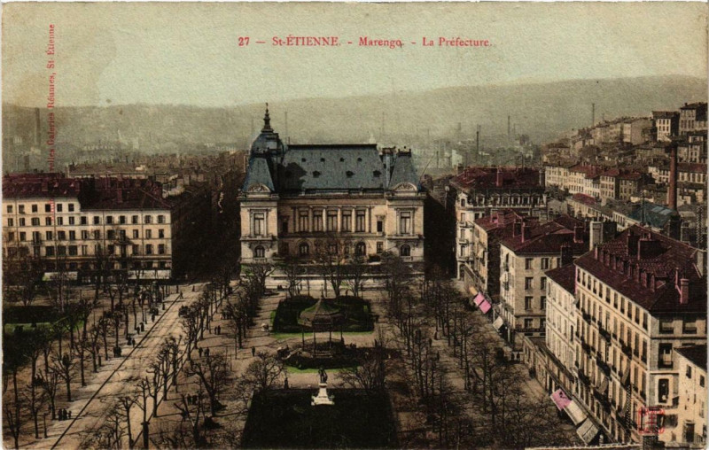 Carte postale ancienne Saint-Etienne Marengo. La Préfecture à Saint-Étienne