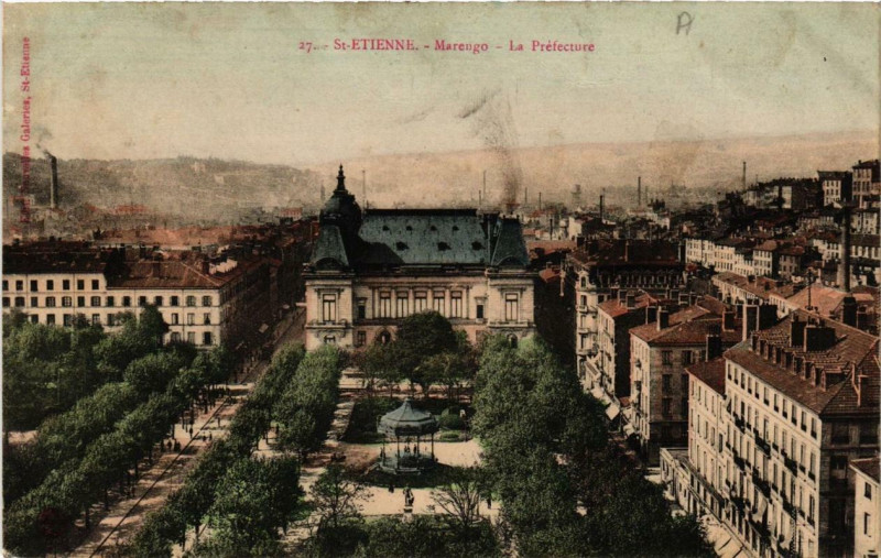 Carte postale ancienne Saint-Etienne Marengo. La Préfecture à Saint-Étienne