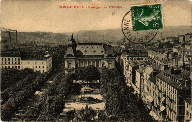 Carte postale ancienne Saint-Etienne Marengo. La Préfecture à Saint-Étienne