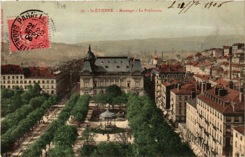 Carte postale ancienne Saint-Etienne Marengo. La Préfecture à Saint-Étienne