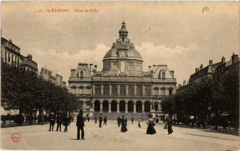Carte postale ancienne Saint-Etienne Hotel de Ville à Saint-Étienne