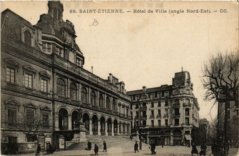 Carte postale ancienne Saint-Etienne Hotel de Ville à Saint-Étienne