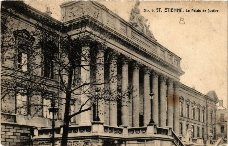 Carte postale ancienne Saint-Etienne Le Palais de Justice à Saint-Étienne